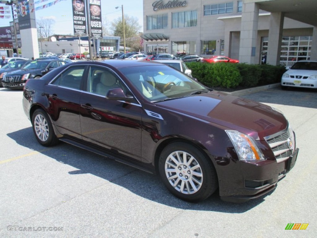 2010 CTS 4 3.0 AWD Sedan - Black Cherry / Cashmere/Cocoa photo #4
