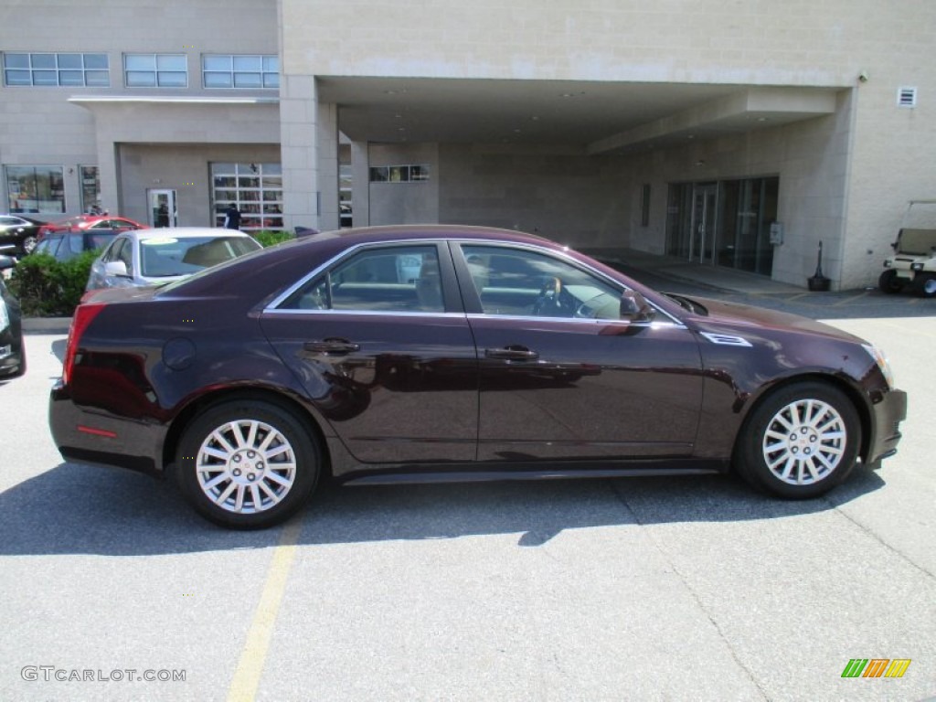 2010 CTS 4 3.0 AWD Sedan - Black Cherry / Cashmere/Cocoa photo #5
