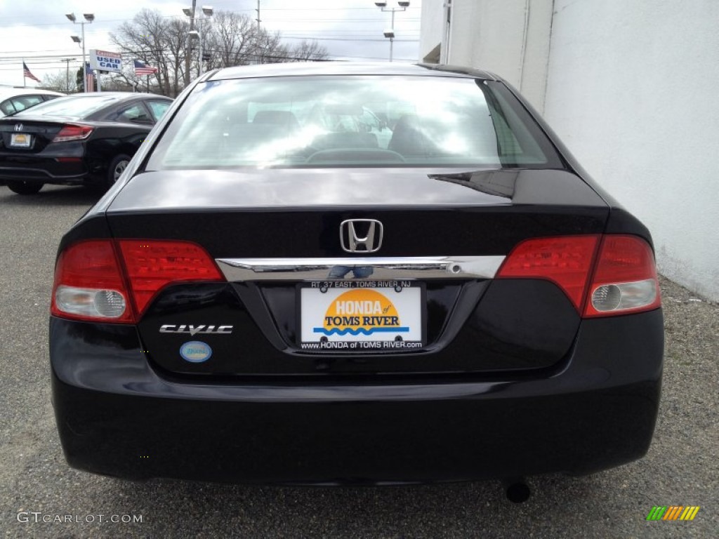 2010 Civic LX Sedan - Crystal Black Pearl / Gray photo #8