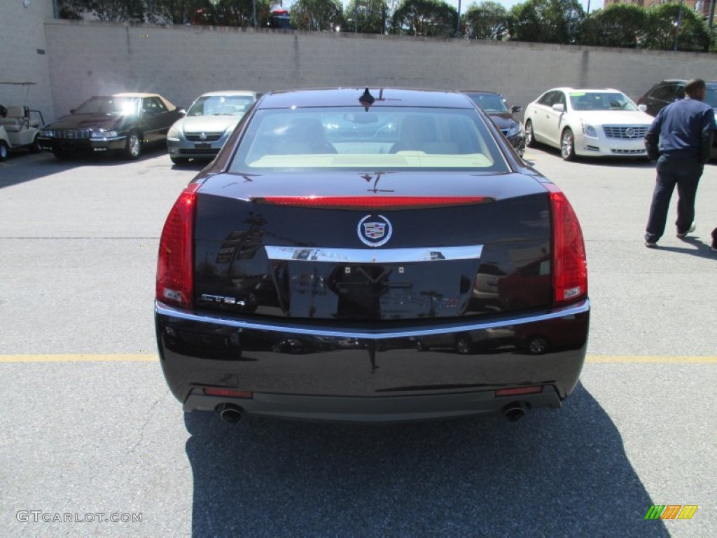 2010 CTS 4 3.0 AWD Sedan - Black Cherry / Cashmere/Cocoa photo #7