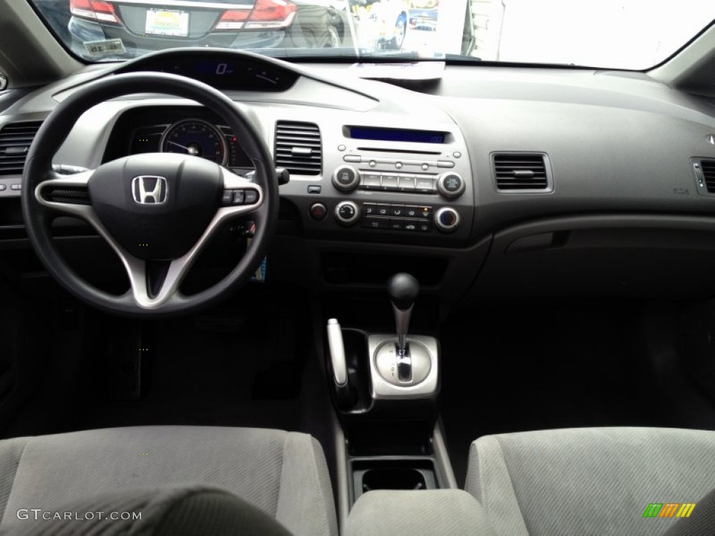 2010 Civic LX Sedan - Crystal Black Pearl / Gray photo #11
