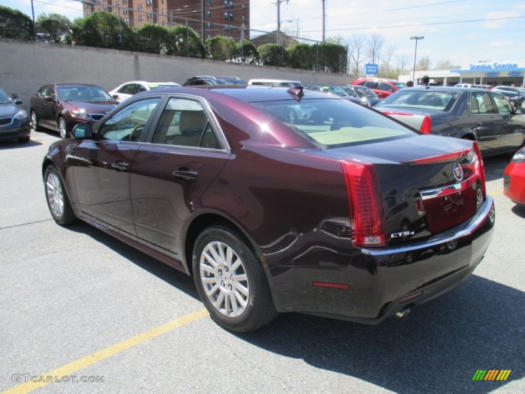 2010 CTS 4 3.0 AWD Sedan - Black Cherry / Cashmere/Cocoa photo #8