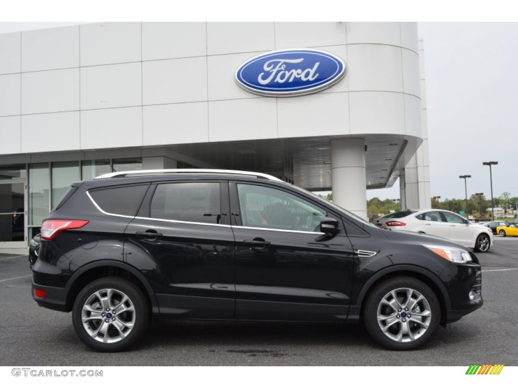 2014 Escape Titanium 1.6L EcoBoost - Tuxedo Black / Medium Light Stone photo #2