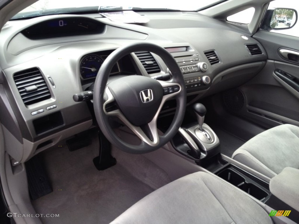 2010 Civic LX Sedan - Crystal Black Pearl / Gray photo #12