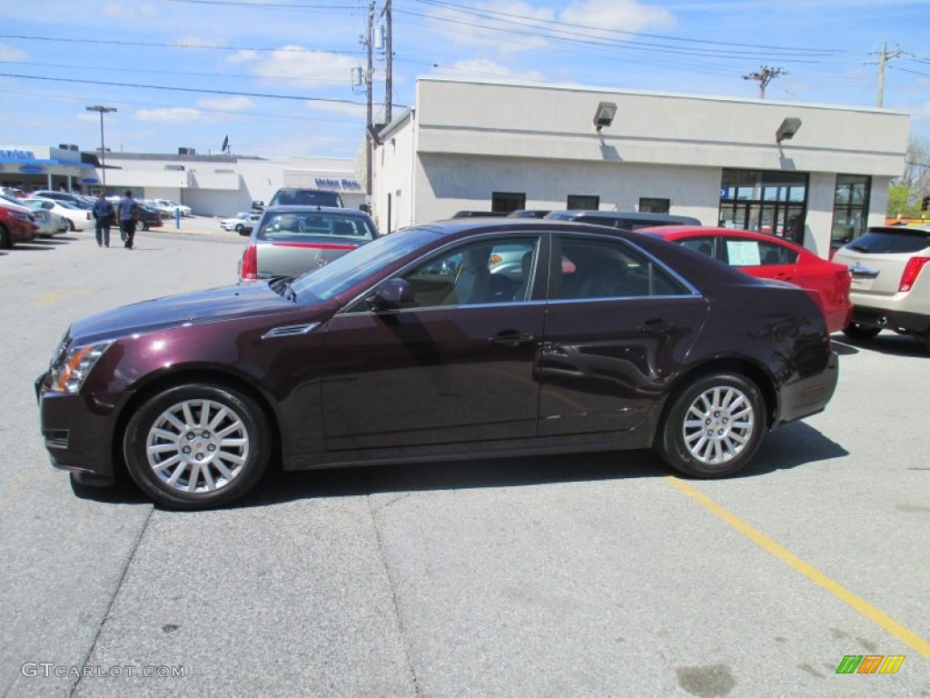 2010 CTS 4 3.0 AWD Sedan - Black Cherry / Cashmere/Cocoa photo #9