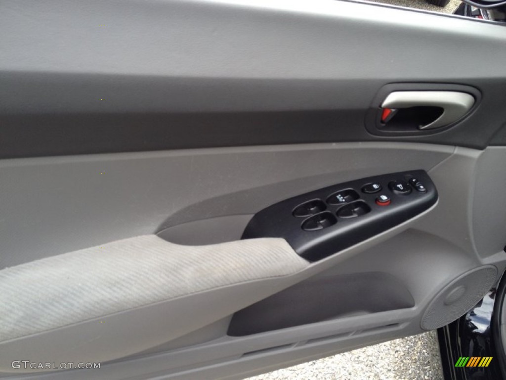 2010 Civic LX Sedan - Crystal Black Pearl / Gray photo #13