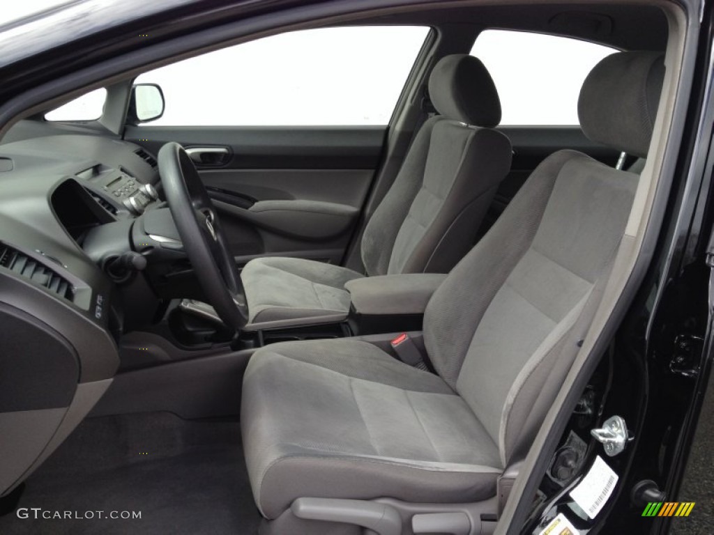 2010 Civic LX Sedan - Crystal Black Pearl / Gray photo #14