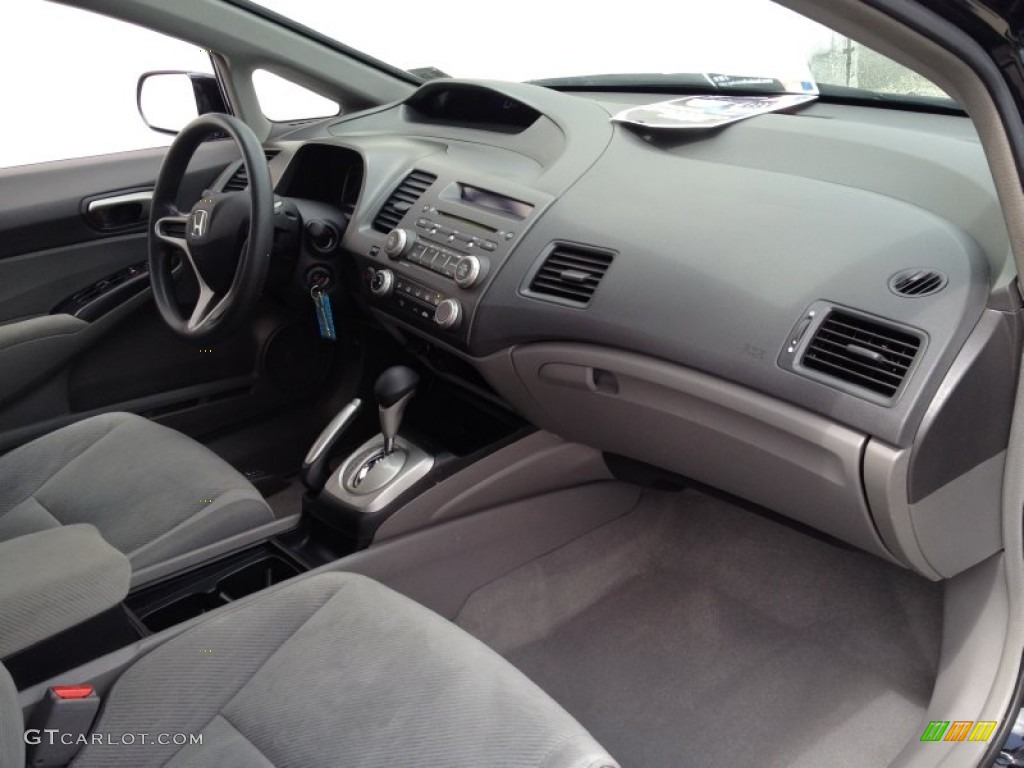 2010 Civic LX Sedan - Crystal Black Pearl / Gray photo #27