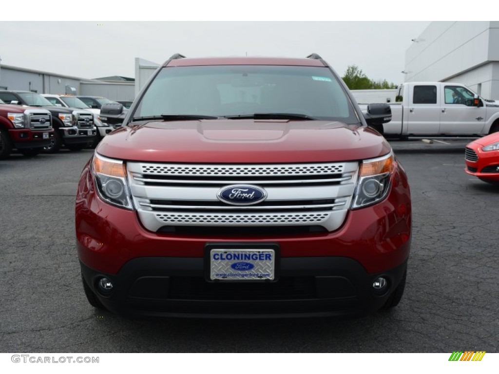 2014 Explorer XLT - Ruby Red / Medium Light Stone photo #4