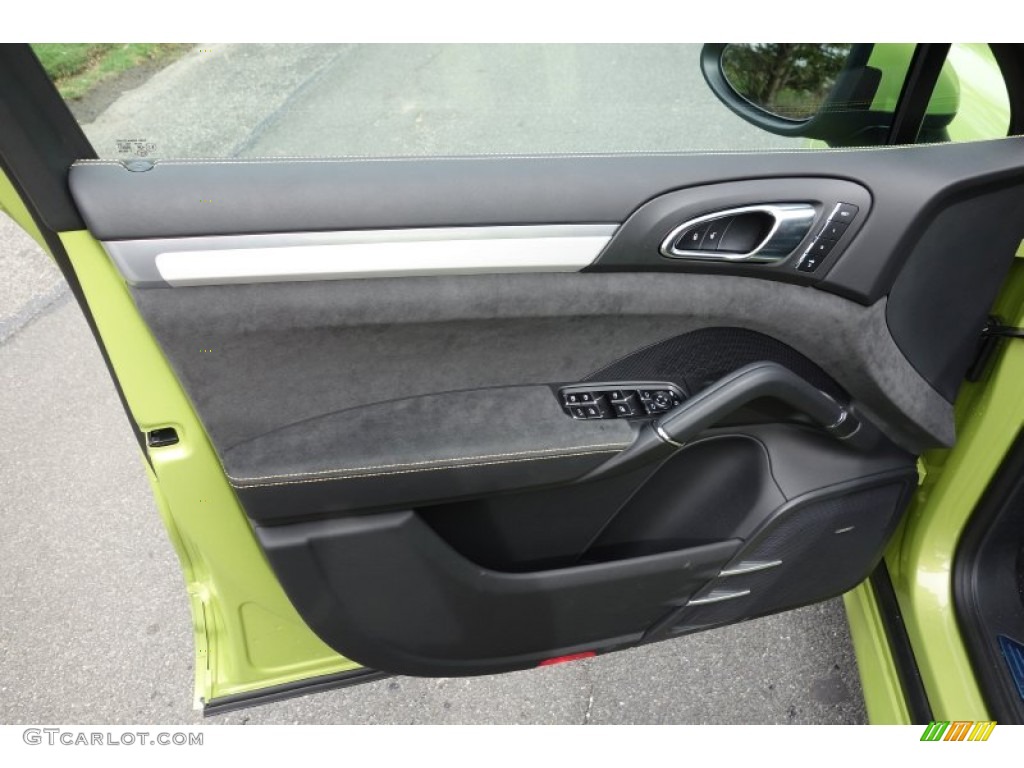 2014 Porsche Cayenne GTS GTS Black Leather/Alcantara w/Peridot Door Panel Photo #92661115