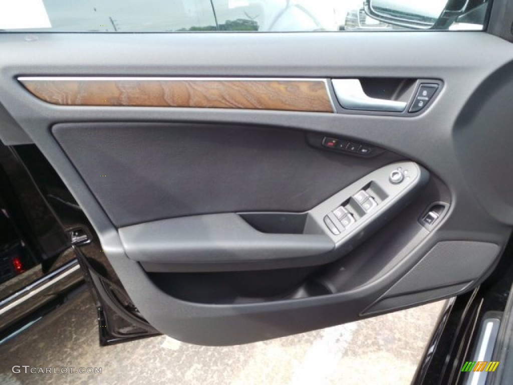 2014 Audi A4 2.0T quattro Sedan Black Door Panel Photo #92661460