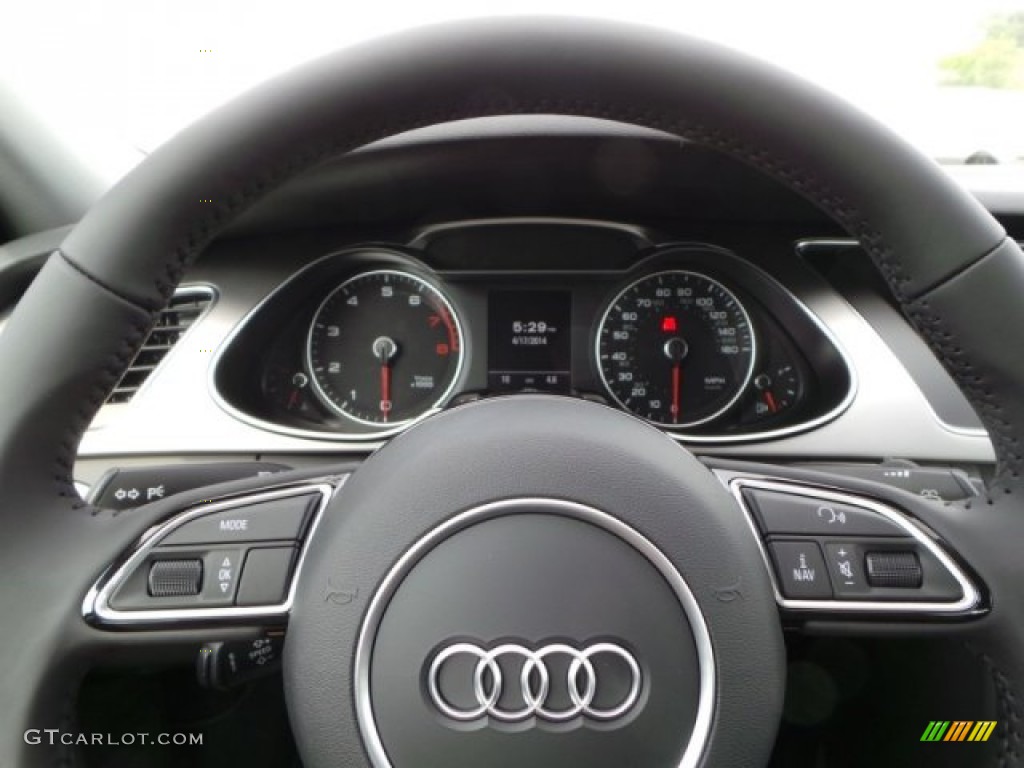 2014 Audi A4 2.0T quattro Sedan Black Steering Wheel Photo #92661874