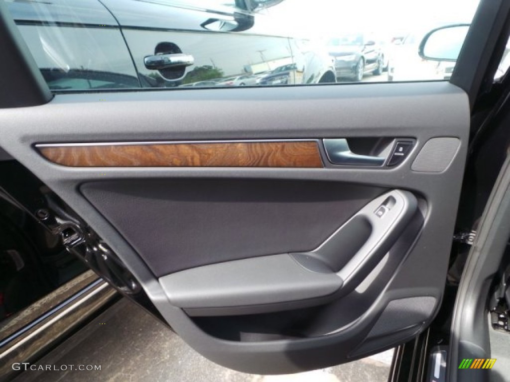 2014 Audi A4 2.0T quattro Sedan Black Door Panel Photo #92661898