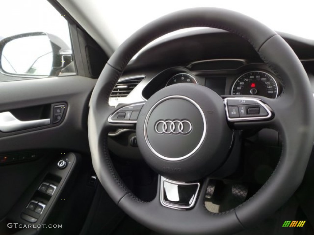 2014 Audi A4 2.0T quattro Sedan Black Steering Wheel Photo #92661979