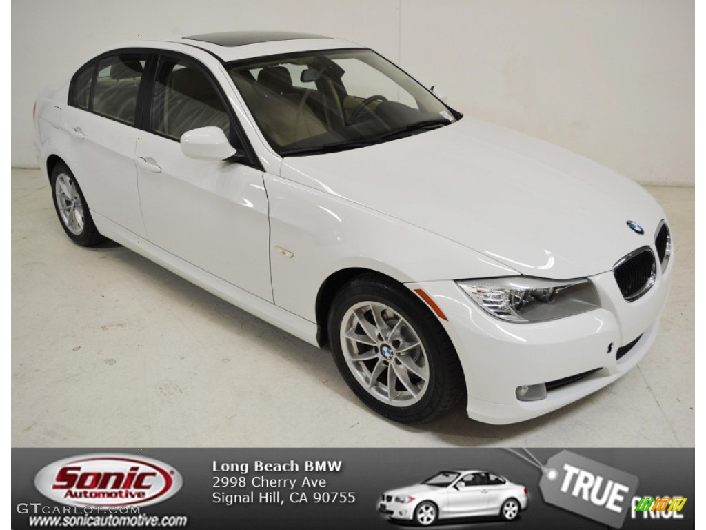 2010 3 Series 328i Sedan - Alpine White / Beige photo #1