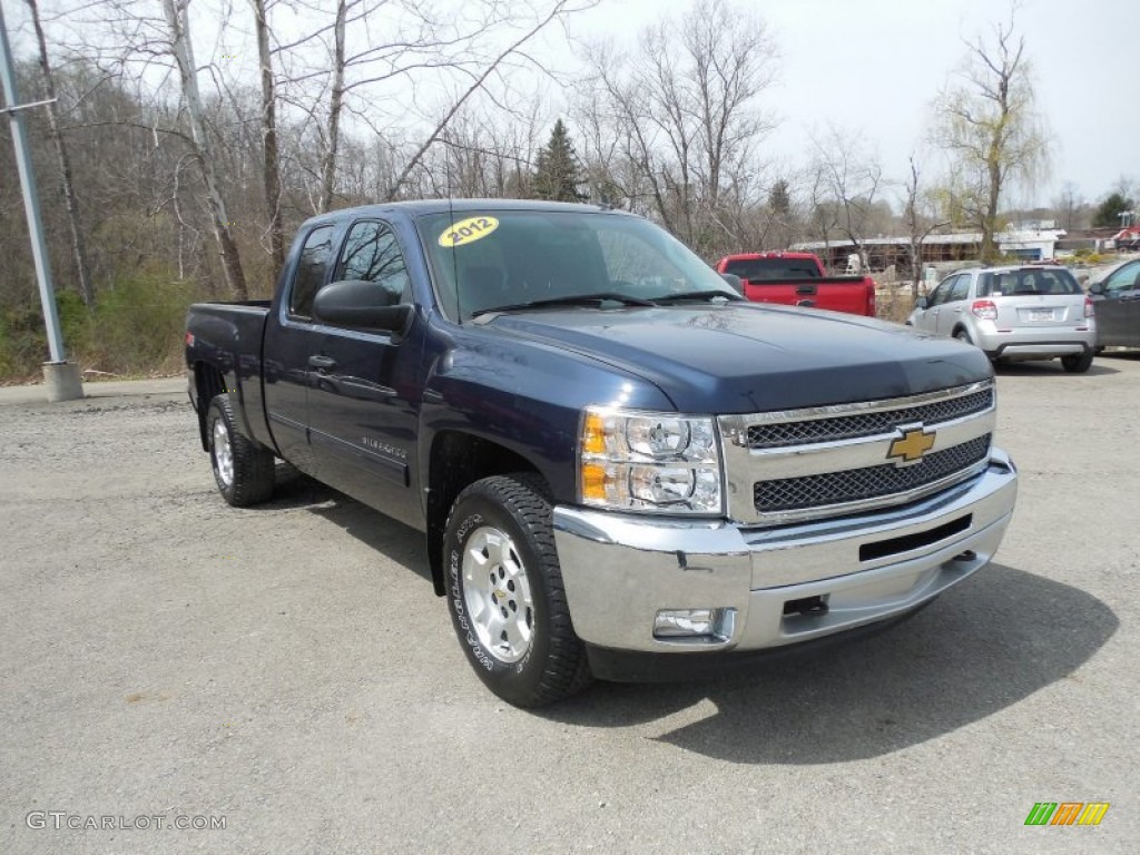 Imperial Blue Metallic 2012 Chevrolet Silverado 1500 LT Extended Cab 4x4 Exterior Photo #92664152