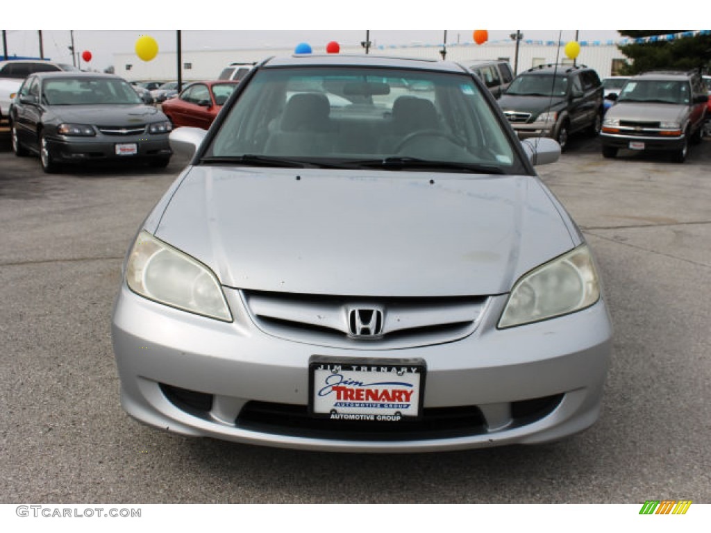 2004 Civic EX Sedan - Satin Silver Metallic / Gray photo #8