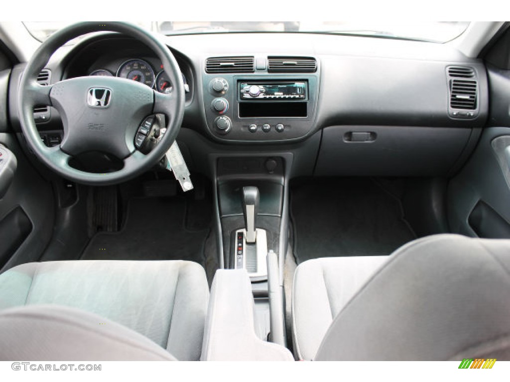 2004 Civic EX Sedan - Satin Silver Metallic / Gray photo #10