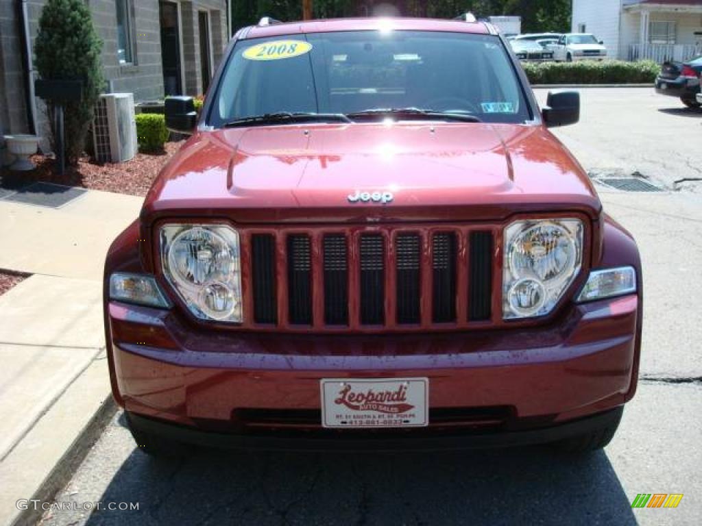 2008 Liberty Sport 4x4 - Inferno Red Crystal Pearl / Pastel Slate Gray photo #6
