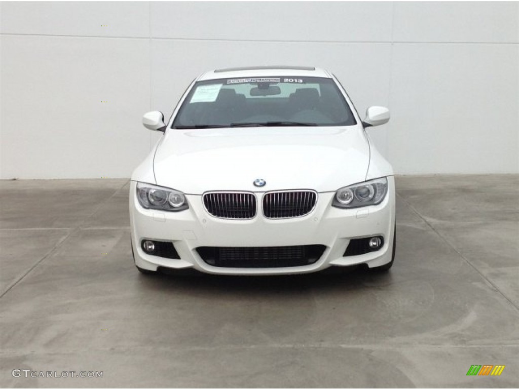 2013 3 Series 335i Coupe - Alpine White / Black photo #3