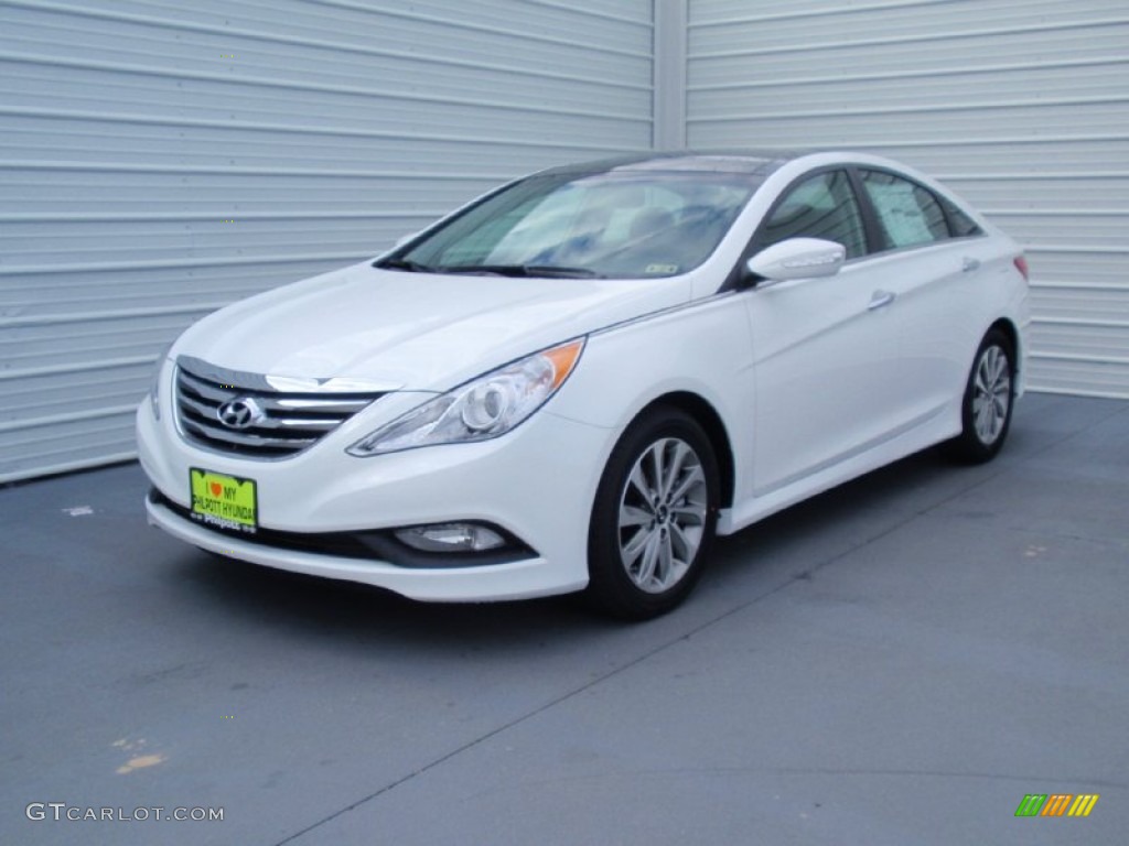 2014 Sonata Limited - Pearl White / Black photo #7
