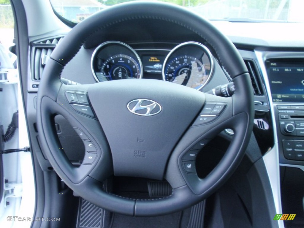 2014 Sonata Limited - Pearl White / Black photo #31