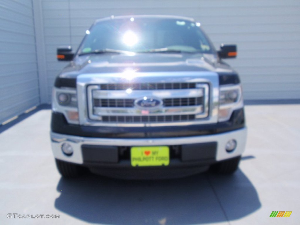 2014 F150 XLT SuperCab - Tuxedo Black / Steel Grey photo #9