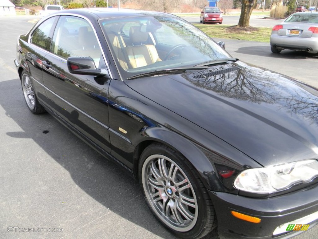 2002 3 Series 330i Coupe - Jet Black / Natural Brown photo #27