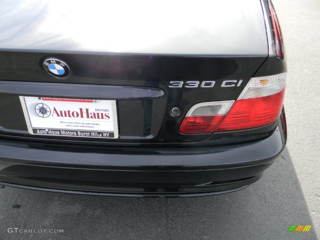 2002 3 Series 330i Coupe - Jet Black / Natural Brown photo #31