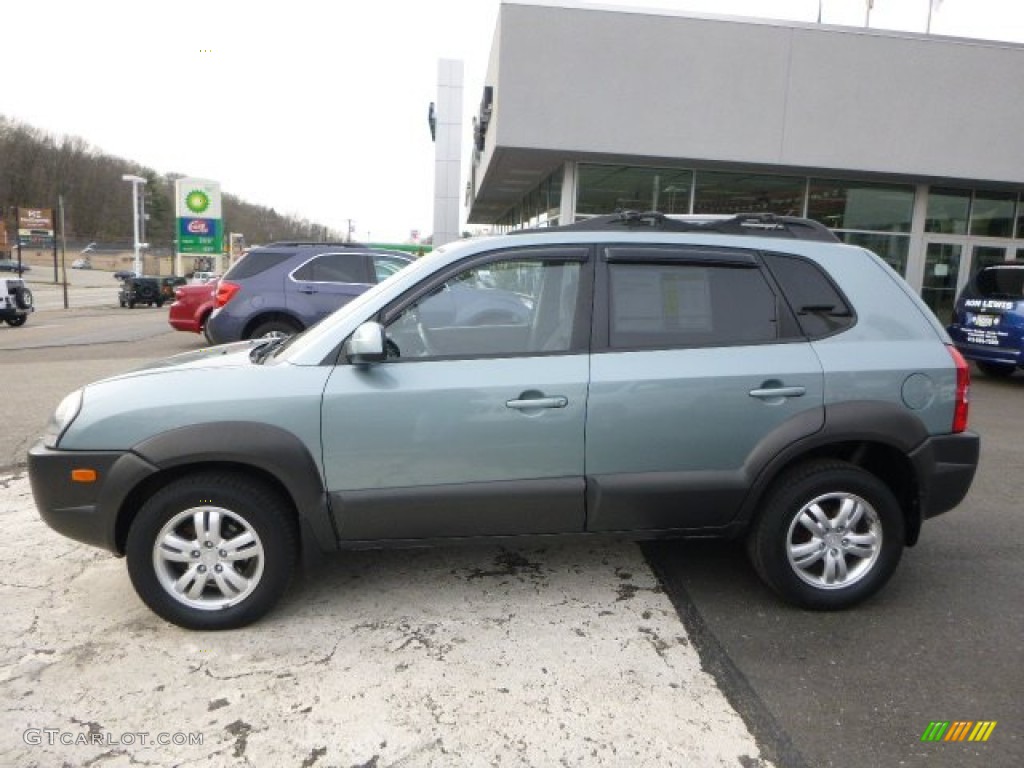 2007 Tucson SE - Alpine Frost Blue Metallic / Gray photo #2