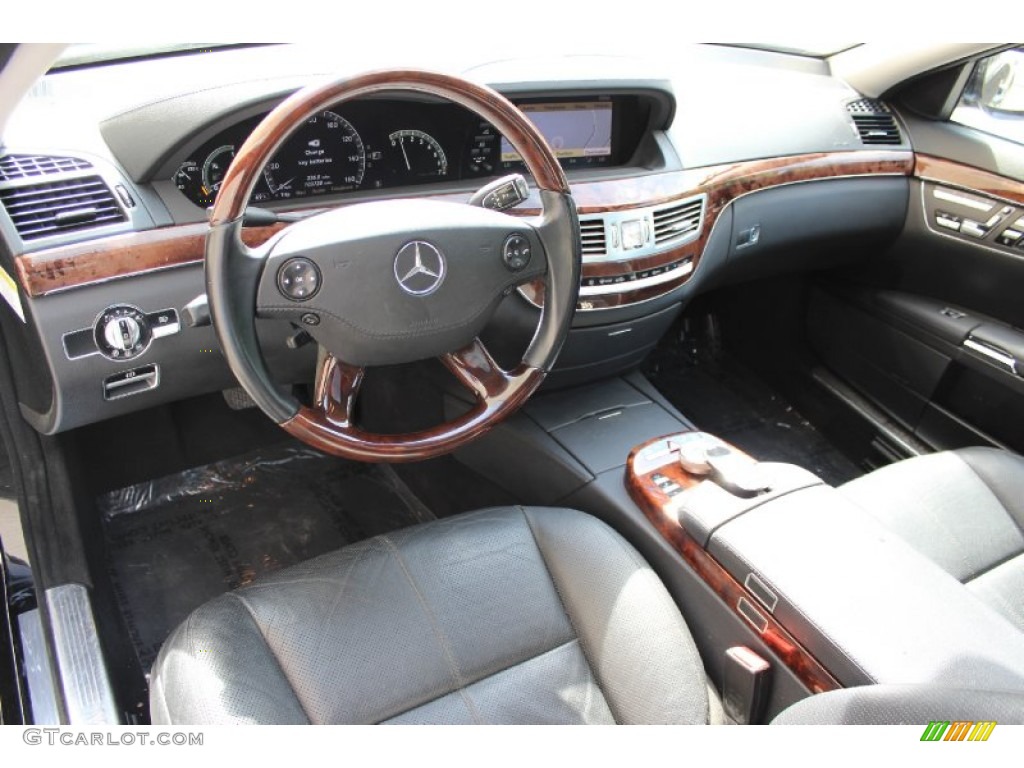 Black Interior 2007 Mercedes-Benz S 550 Sedan Photo #92687372