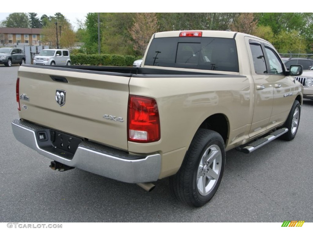 2011 Ram 1500 SLT Quad Cab 4x4 - White Gold / Light Pebble Beige/Bark Brown photo #4