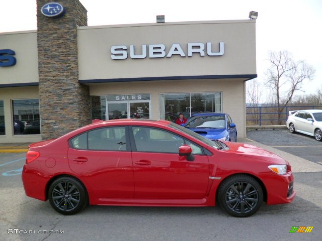 Lightning Red 2015 Subaru WRX Premium Exterior Photo #92693882
