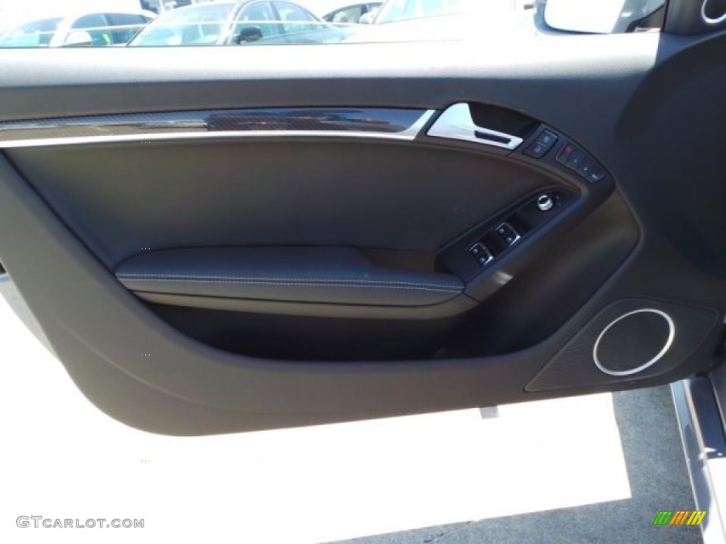 2014 Audi RS 5 Cabriolet quattro Black/Rock Gray Door Panel Photo #92694608