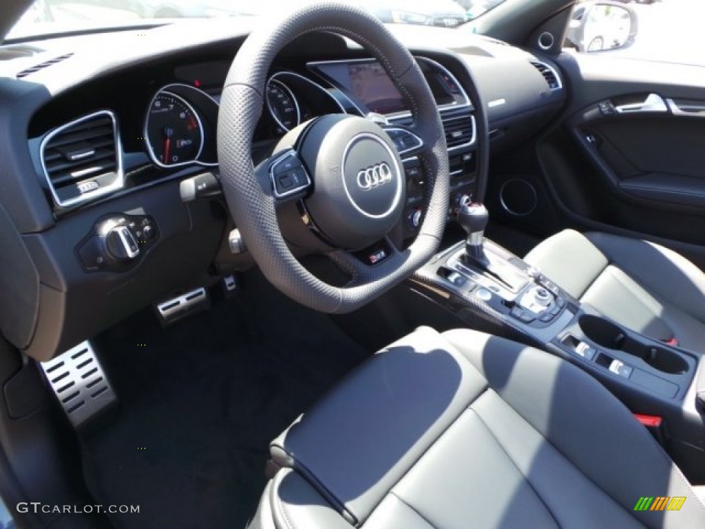 Black/Rock Gray Interior 2014 Audi RS 5 Cabriolet quattro Photo #92694632