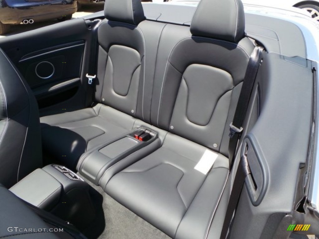 Black/Rock Gray Interior 2014 Audi RS 5 Cabriolet quattro Photo #92694860