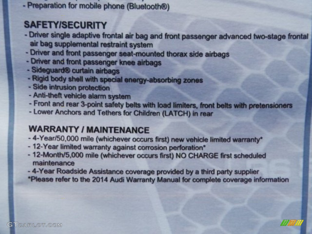 2014 Audi RS 5 Cabriolet quattro Window Sticker Photo #92694998
