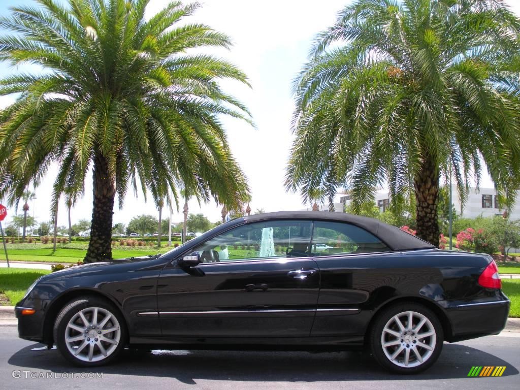 2007 CLK 350 Cabriolet - Black / Black photo #1