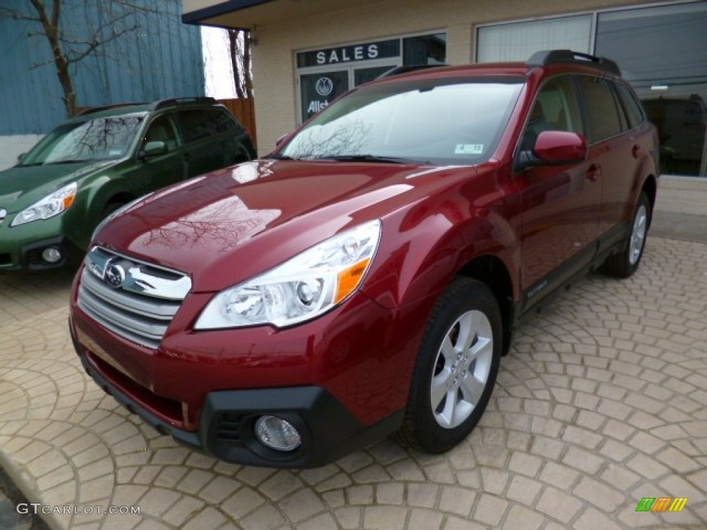 2014 Outback 2.5i Premium - Venetian Red Pearl / Black photo #3