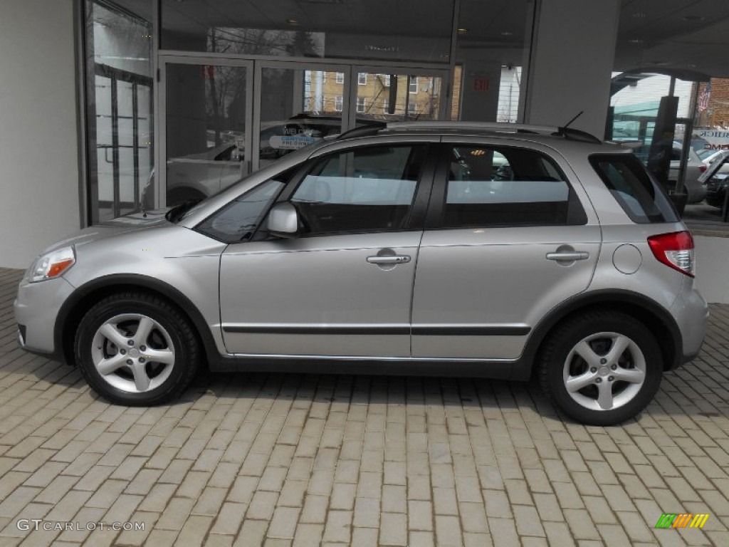 2007 SX4 Sport AWD - Silky Silver Metallic / Black photo #3