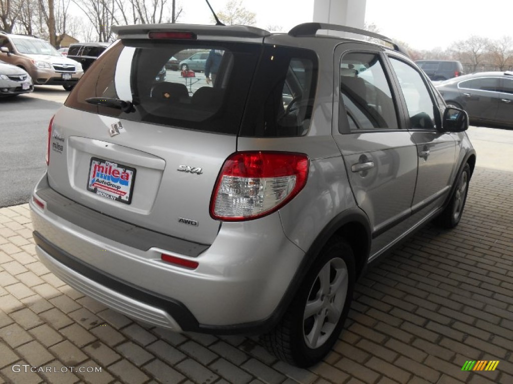 2007 SX4 Sport AWD - Silky Silver Metallic / Black photo #7