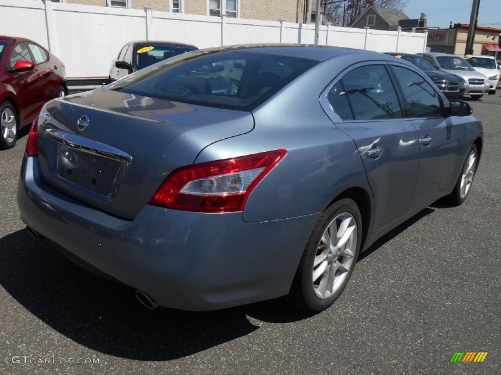 2011 Maxima 3.5 S - Navy Blue / Cafe Latte photo #4