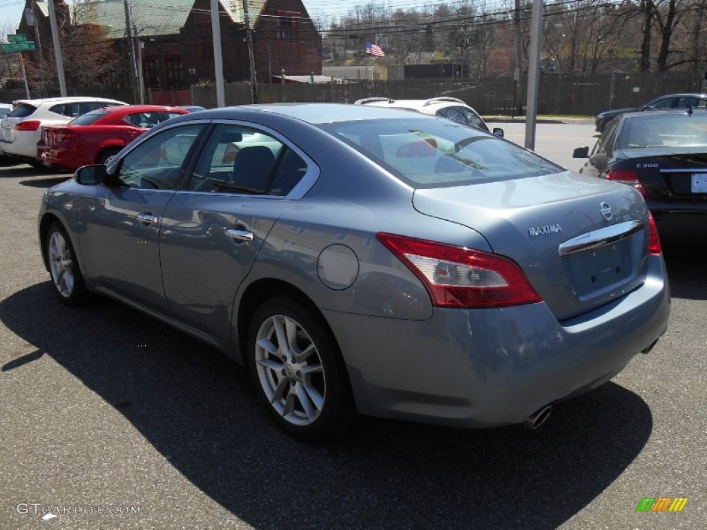2011 Maxima 3.5 S - Navy Blue / Cafe Latte photo #6