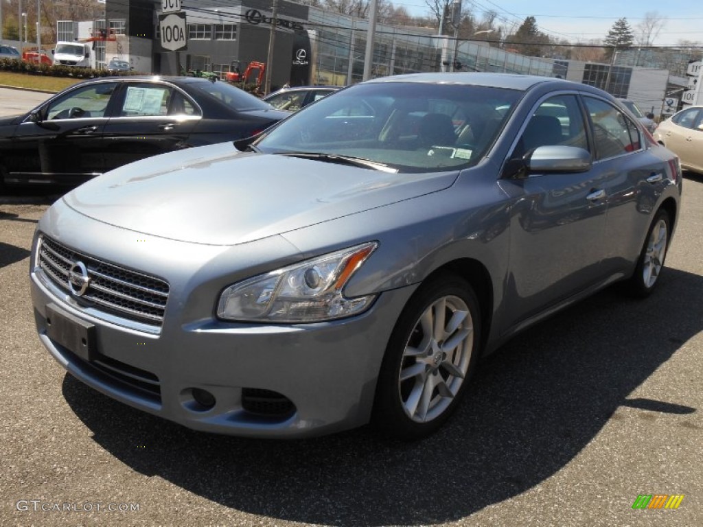 2011 Maxima 3.5 S - Navy Blue / Cafe Latte photo #7