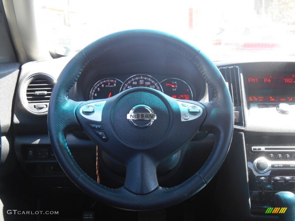 2011 Maxima 3.5 S - Navy Blue / Cafe Latte photo #17