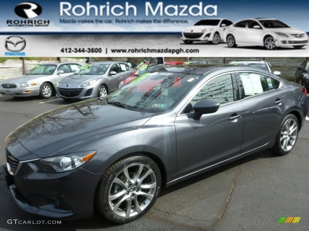 2014 MAZDA6 Grand Touring - Meteor Gray Mica / Black photo #1