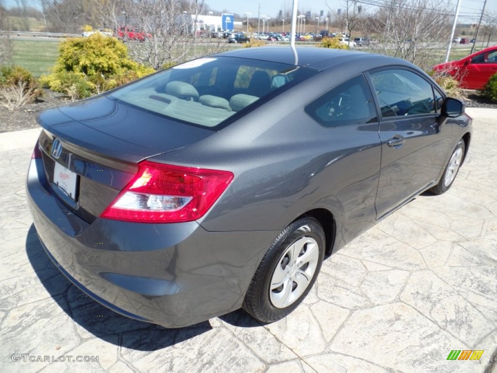 2013 Civic LX Coupe - Polished Metal Metallic / Gray photo #2