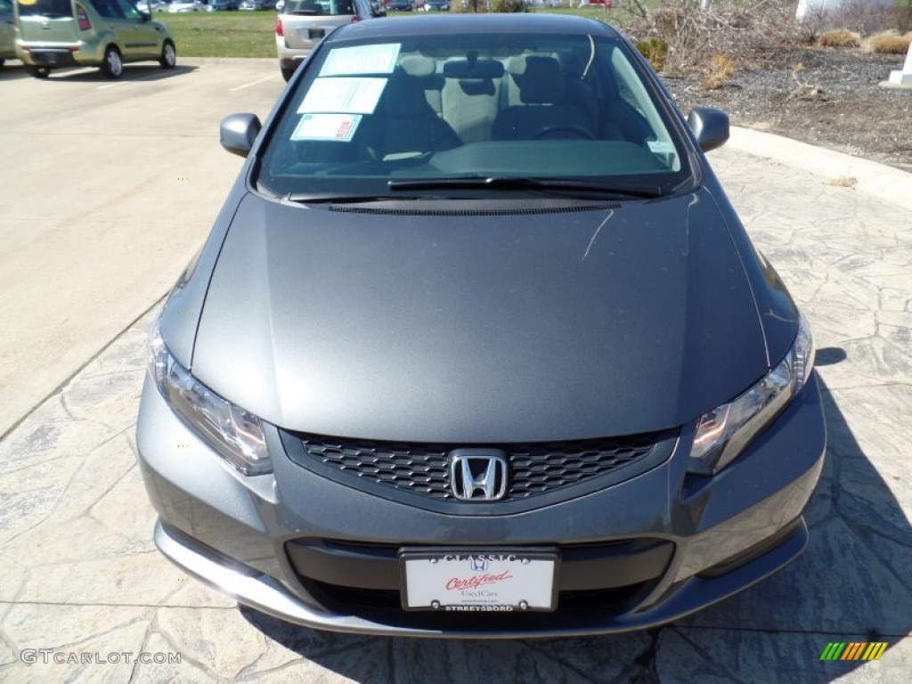 2013 Civic LX Coupe - Polished Metal Metallic / Gray photo #3
