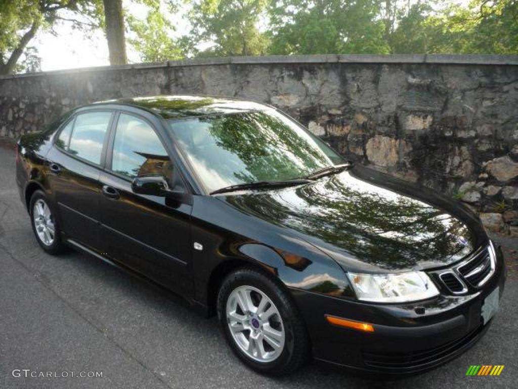 2007 9-3 2.0T Sport Sedan - Black / Parchment photo #1