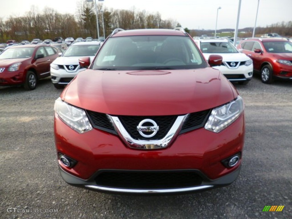 2014 Rogue SL AWD - Cayenne Red / Charcoal photo #2